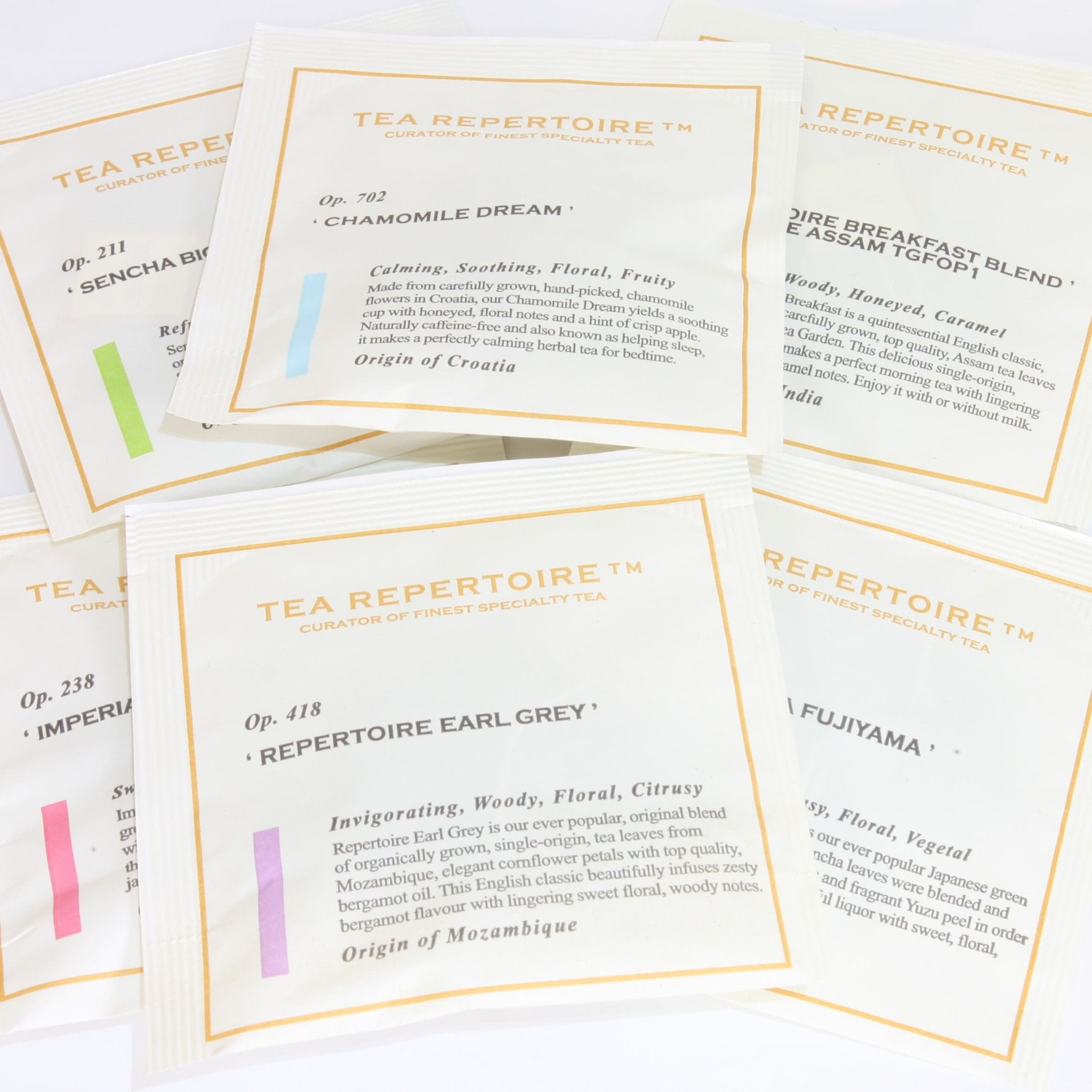 Individually Wrapped Pyramid Tea Bags Selection - Tea Repertoire
