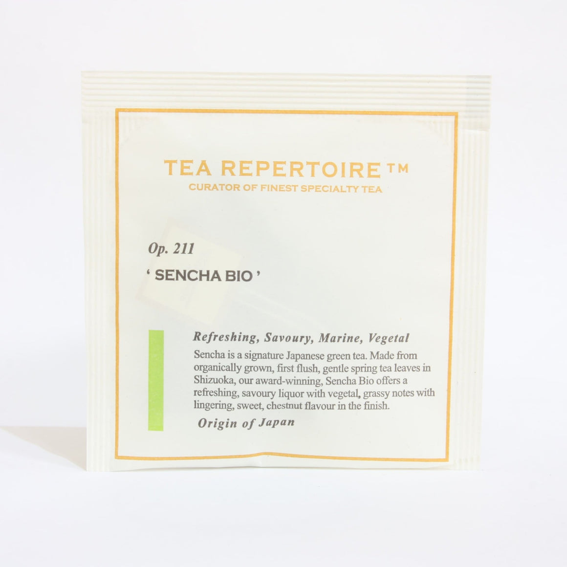 Individually Wrapped Sencha Bio Pyramid Tea Bags - Tea Repertoire