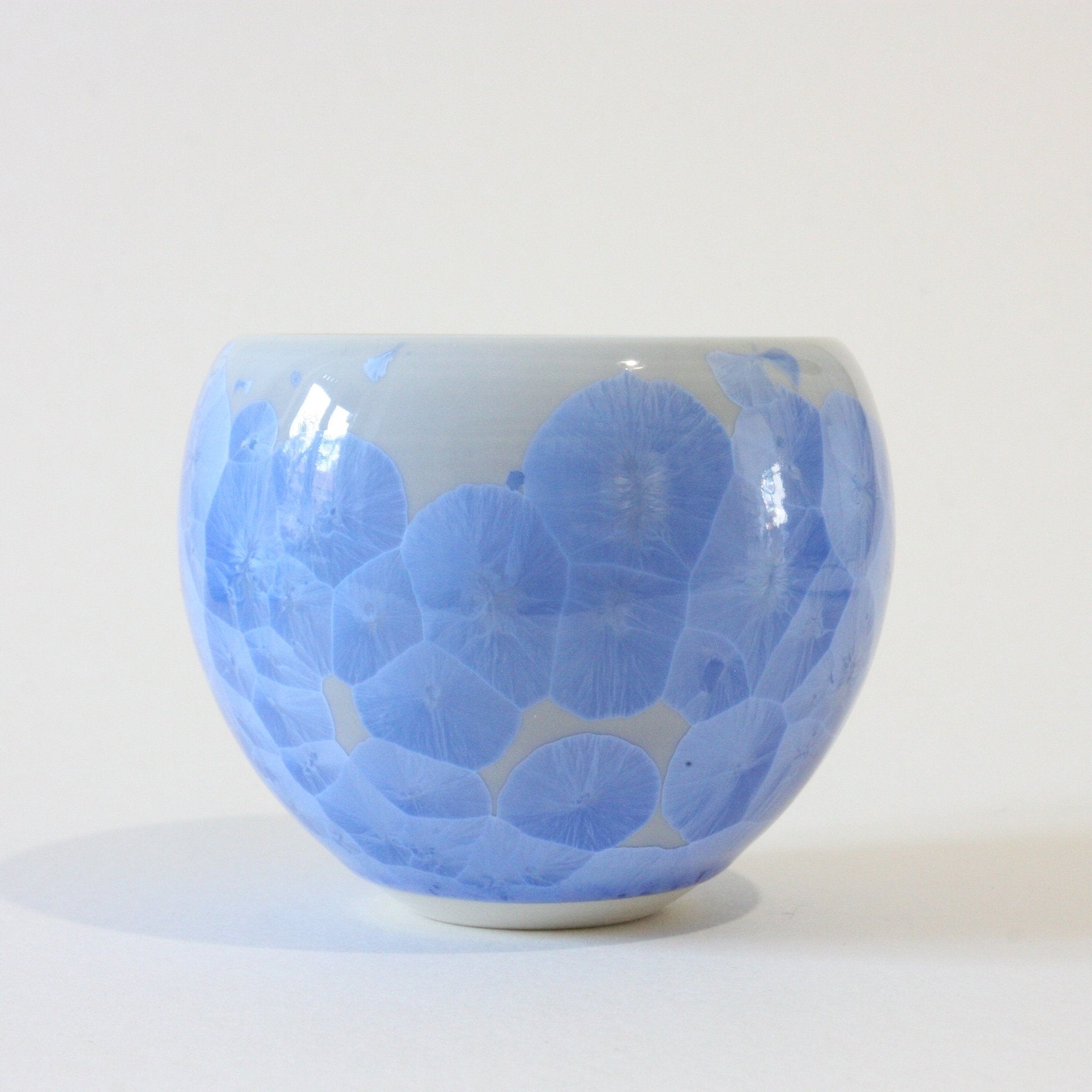 Blue Flower Crystal Yunomi Tea Cup - Tea Repertoire