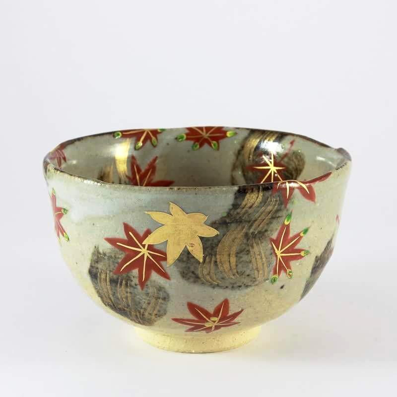 Maple Leaf Motif Matcha Bowl - Tea Repertoire