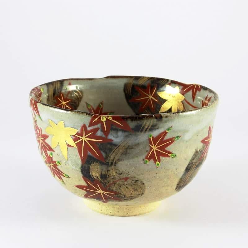 Maple Leaf Motif Matcha Bowl - Tea Repertoire