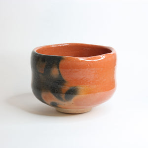 Red Raku-Yaki Matcha Bowl Aka-Raku