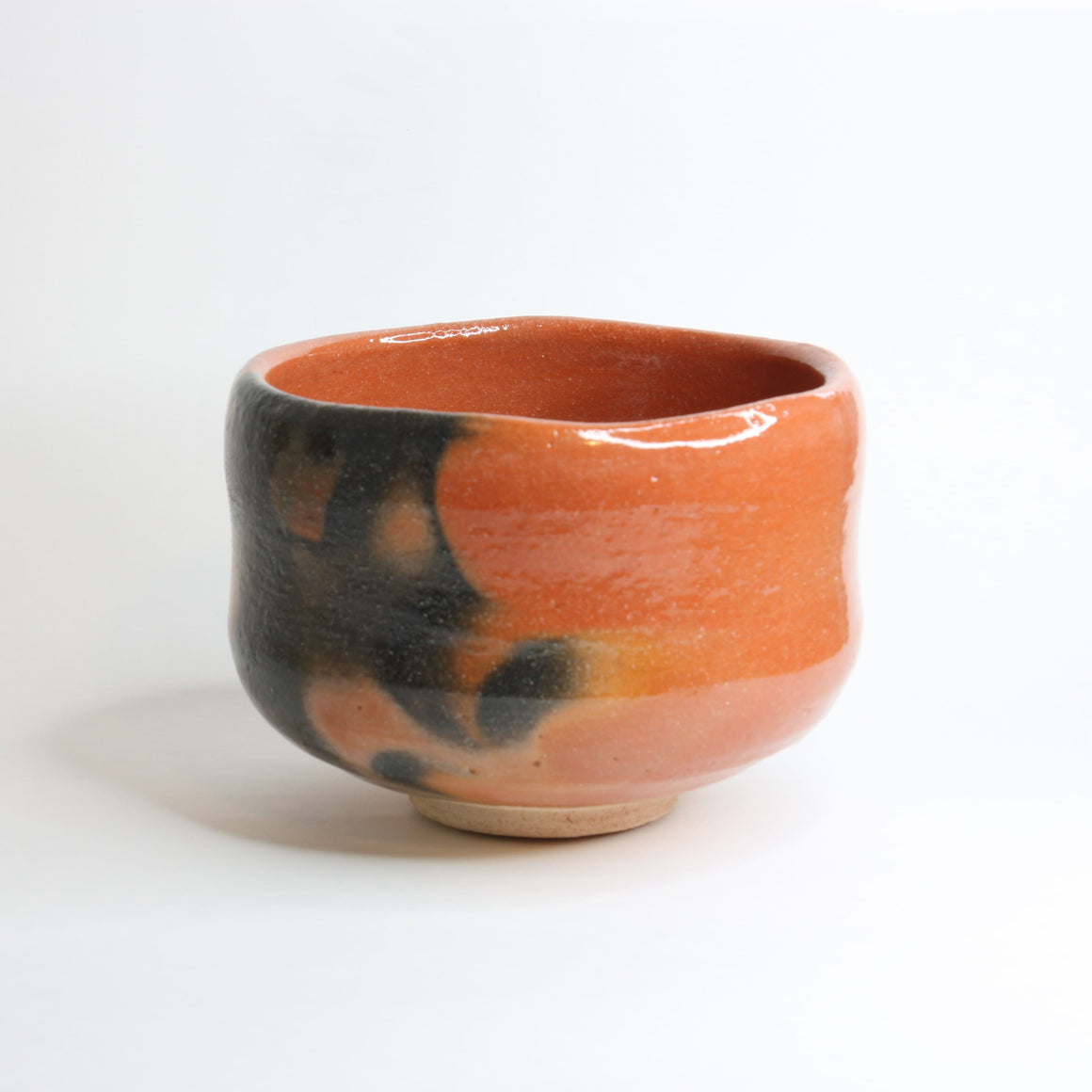 Red Raku-Yaki Matcha Bowl Aka-Raku