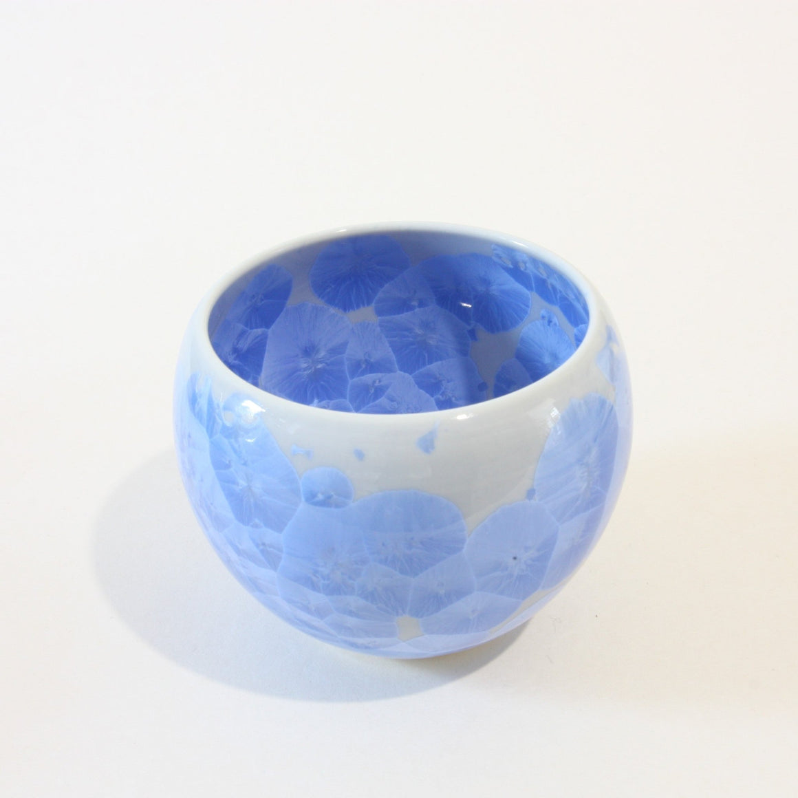 Blue Flower Crystal Yunomi Tea Cup - Tea Repertoire