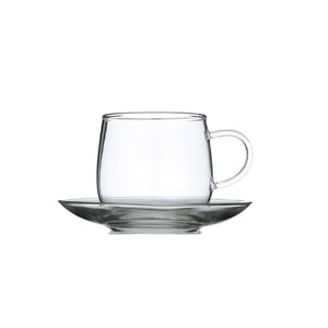 Hand-Made Glass Teapot + Cup + Saucer Modern Tea Set for 2 - Tea Repertoire
