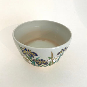 Japanese Summer Iris Motif Matcha Bowl - Tea Repertoire