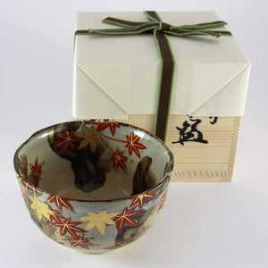 Maple Leaf Motif Matcha Bowl - Tea Repertoire