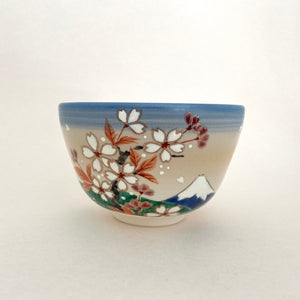 Mountain Fuji & Cherry Blossom Motif Matcha Bowl - Tea Repertoire