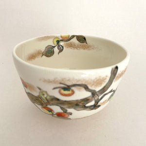 Persimmon Tree Autumn Motif Matcha Bowl - Tea Repertoire