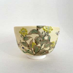 Rapeseed Flower Spring Motif Matcha Bowl - Tea Repertoire